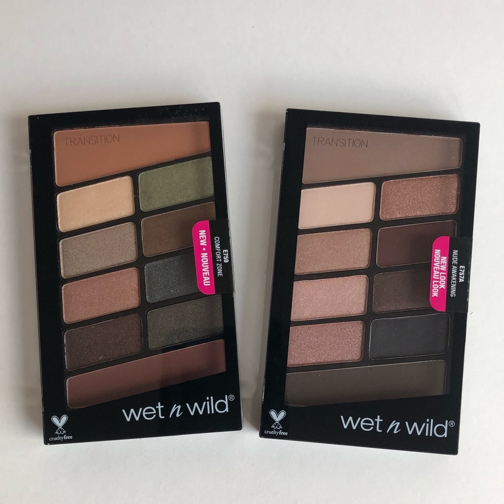 Comfort Zone and Nude Awakening Wet N Wild Shadow Palettes Discontinued Formula